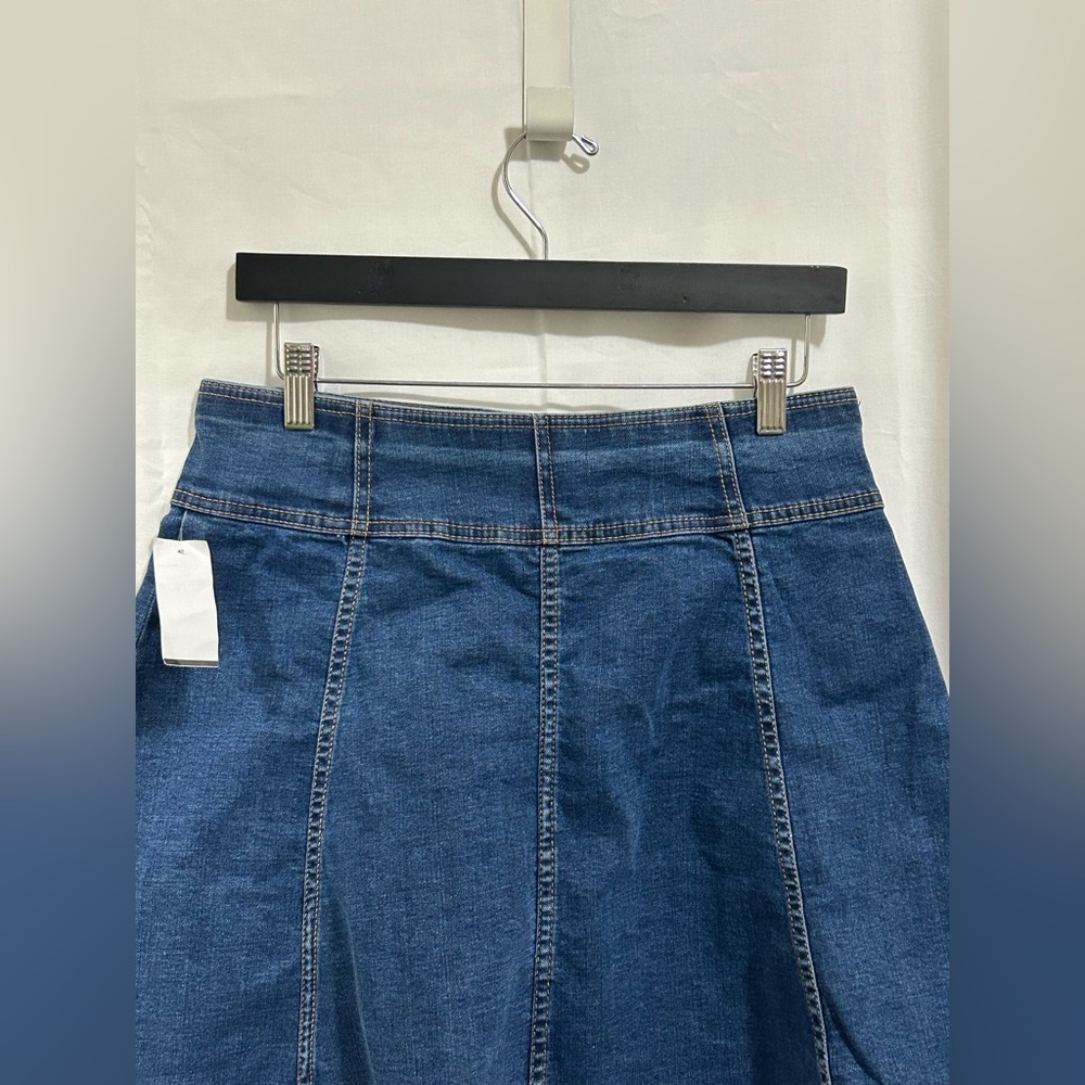 Draper James - Blue Denim Skater Skirt - Picture 7 of 11